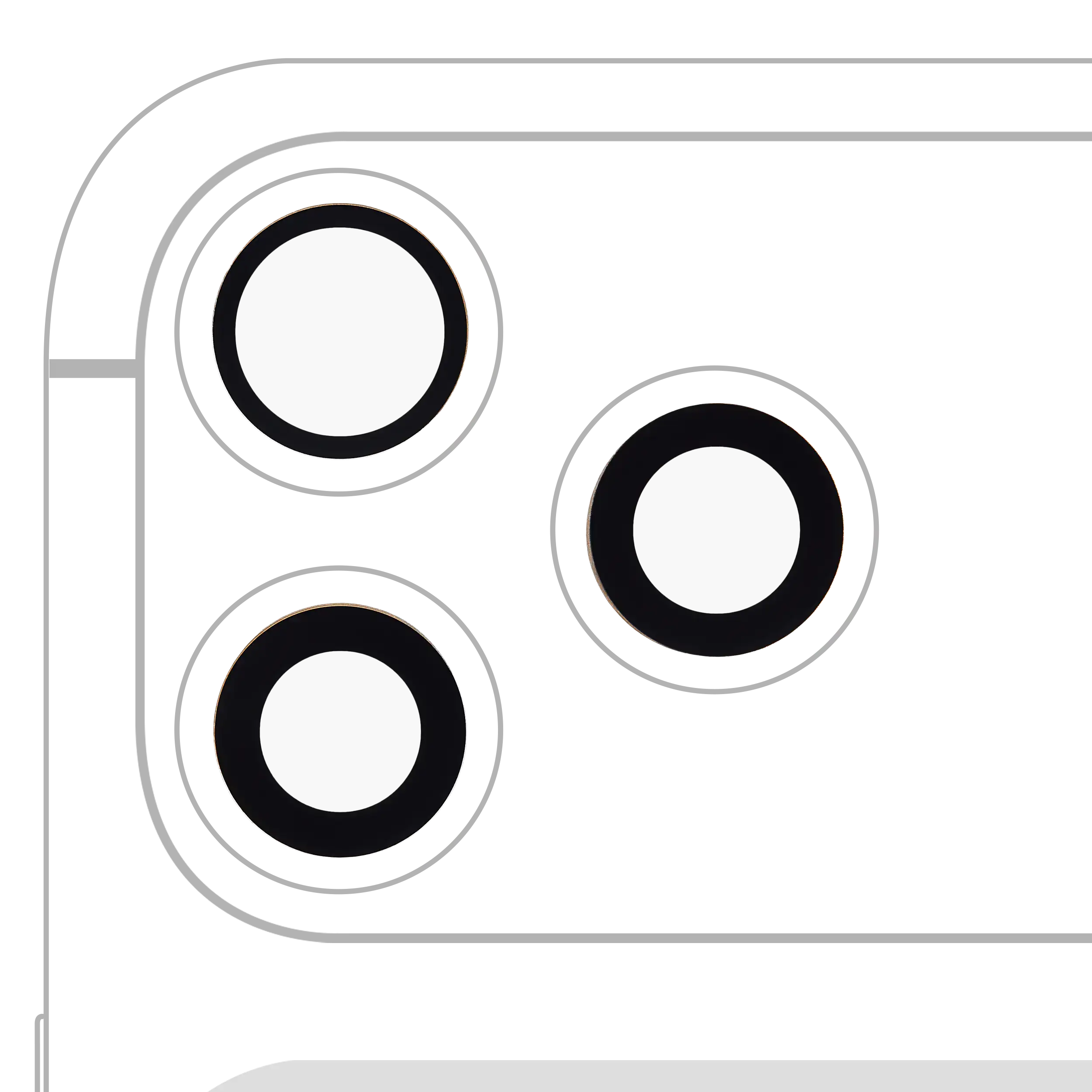 Back Camera Lens (Glass Only) With Adhesive For iphone 17 Pro / 17 Pro Max (3 piece set) (Real Sapphire) (Premium)