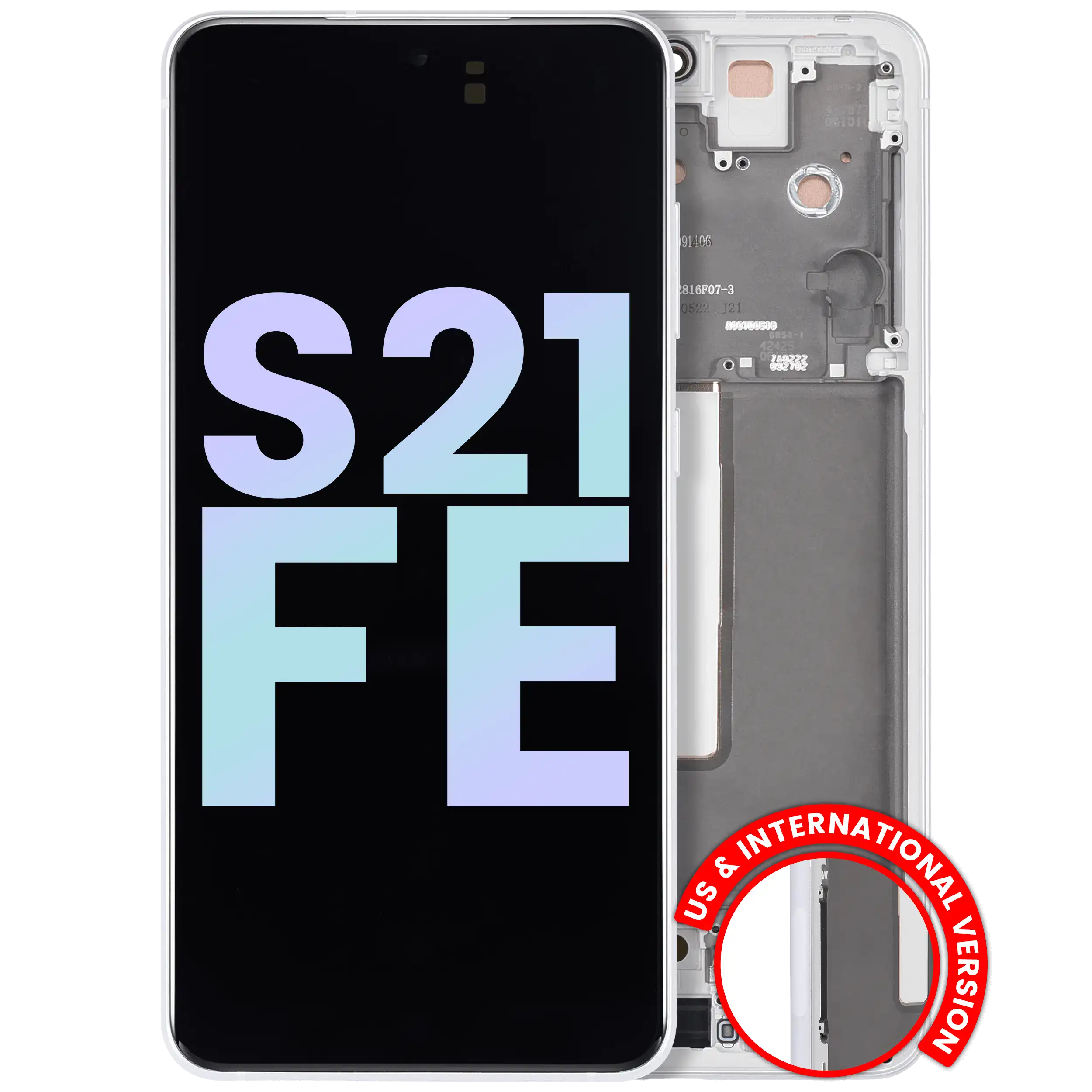 OLED Assembly With Frame For Samsung Galaxy S21 FE 5G (US & International Version) (Service Pack) (White)