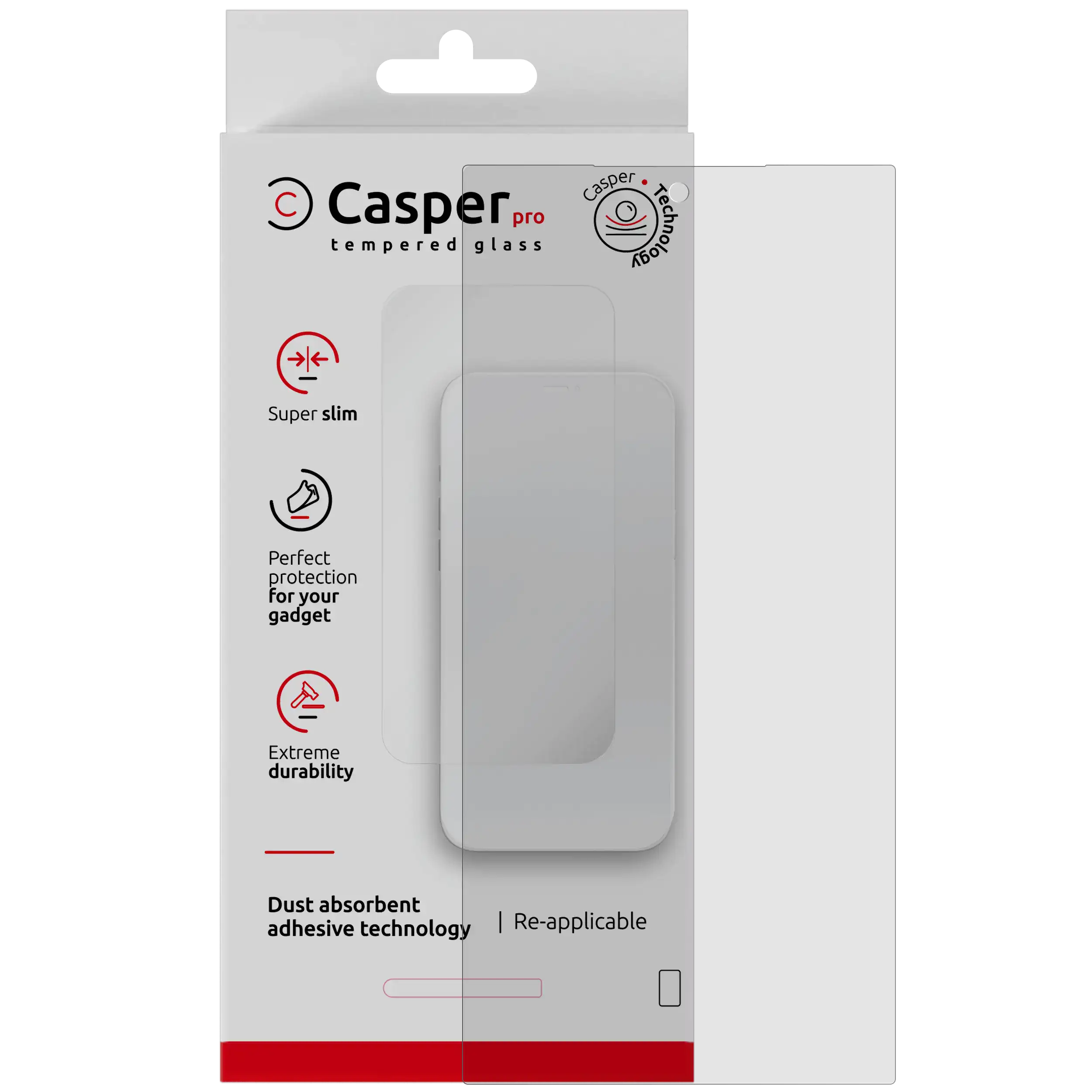 Casper Pro Tempered Glass Compatible For Samsung Galaxy S24 Ultra 5G (Retail Pack) (Clear)