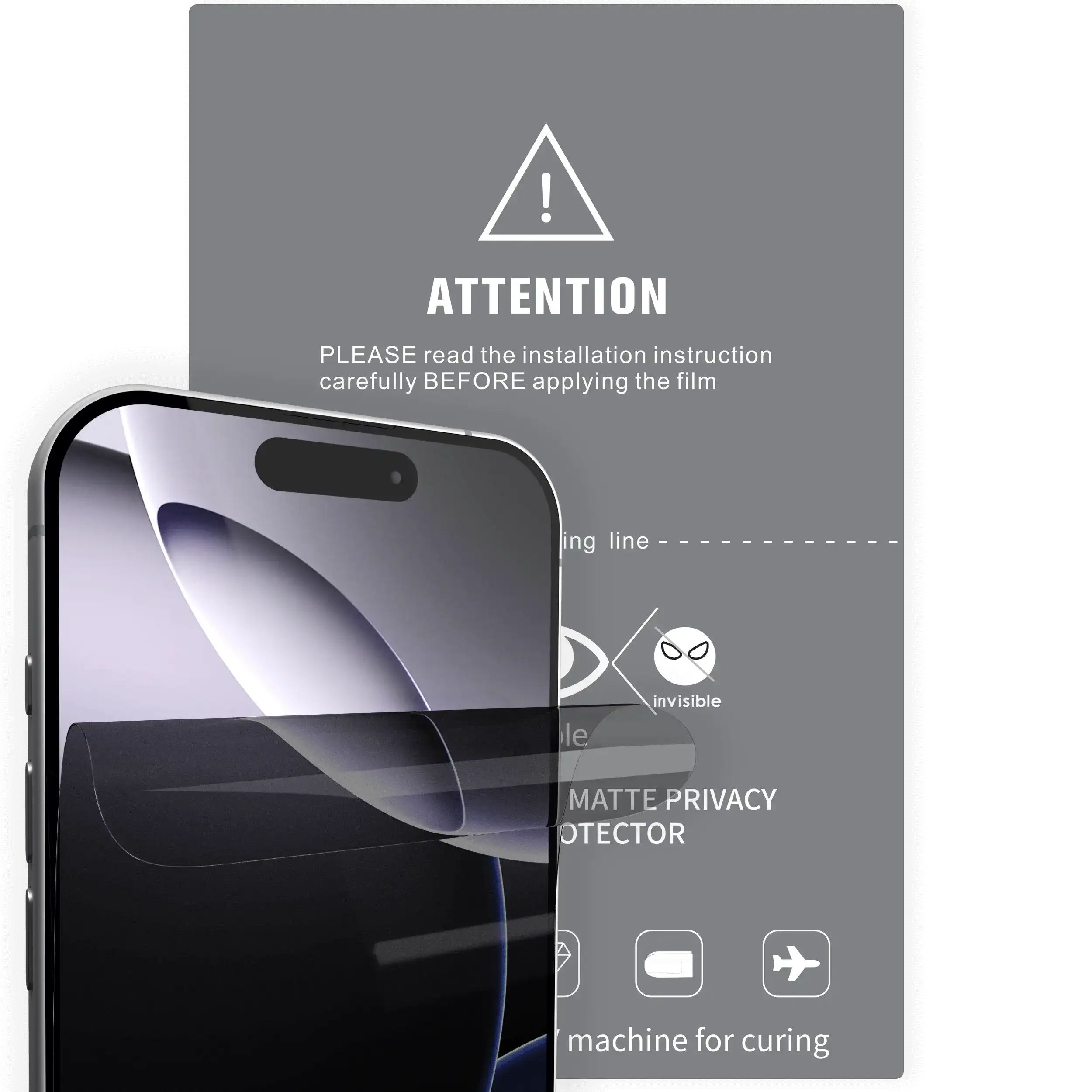 UV  Film Protector 120×180 mm (Matt Privacy Pro ) (10 Pack)