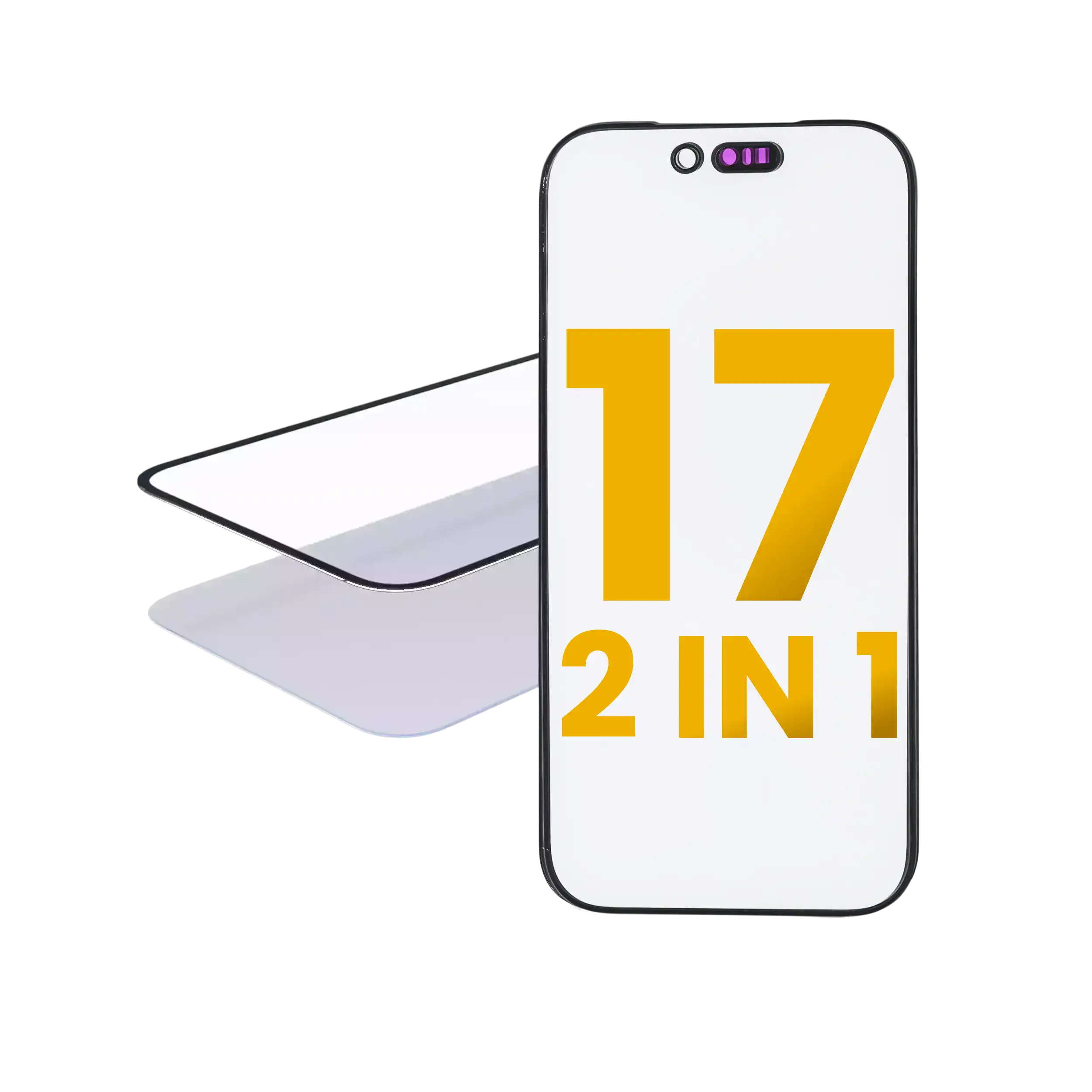 2 in 1 (Front Glass + OCA Pre-Installed) For iPhone 17 (2 Pack) (OCA Master)