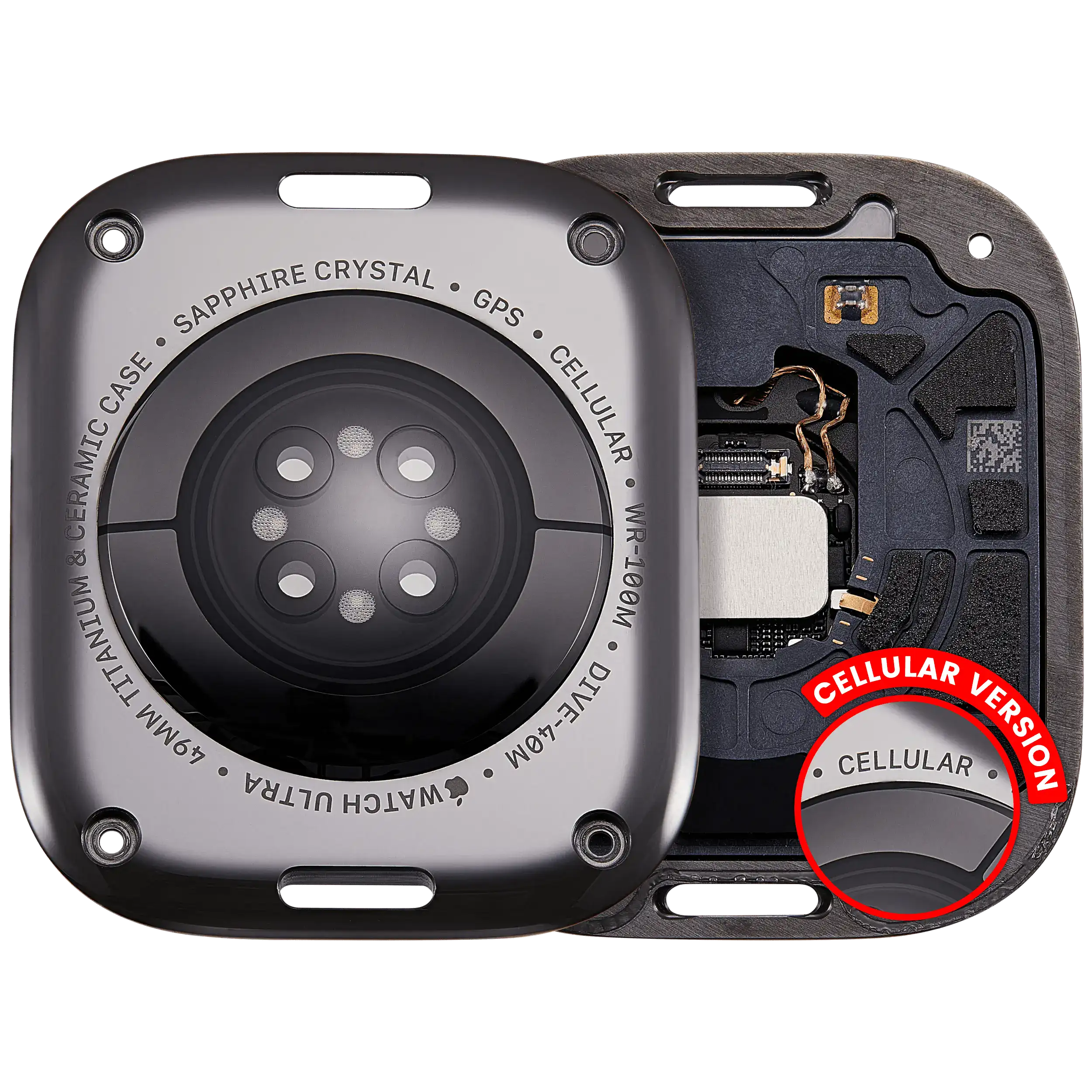 Back Cover Assembly For Watch Series Ultra (3rd Gen) (49MM) (LET Version) (Space Black)