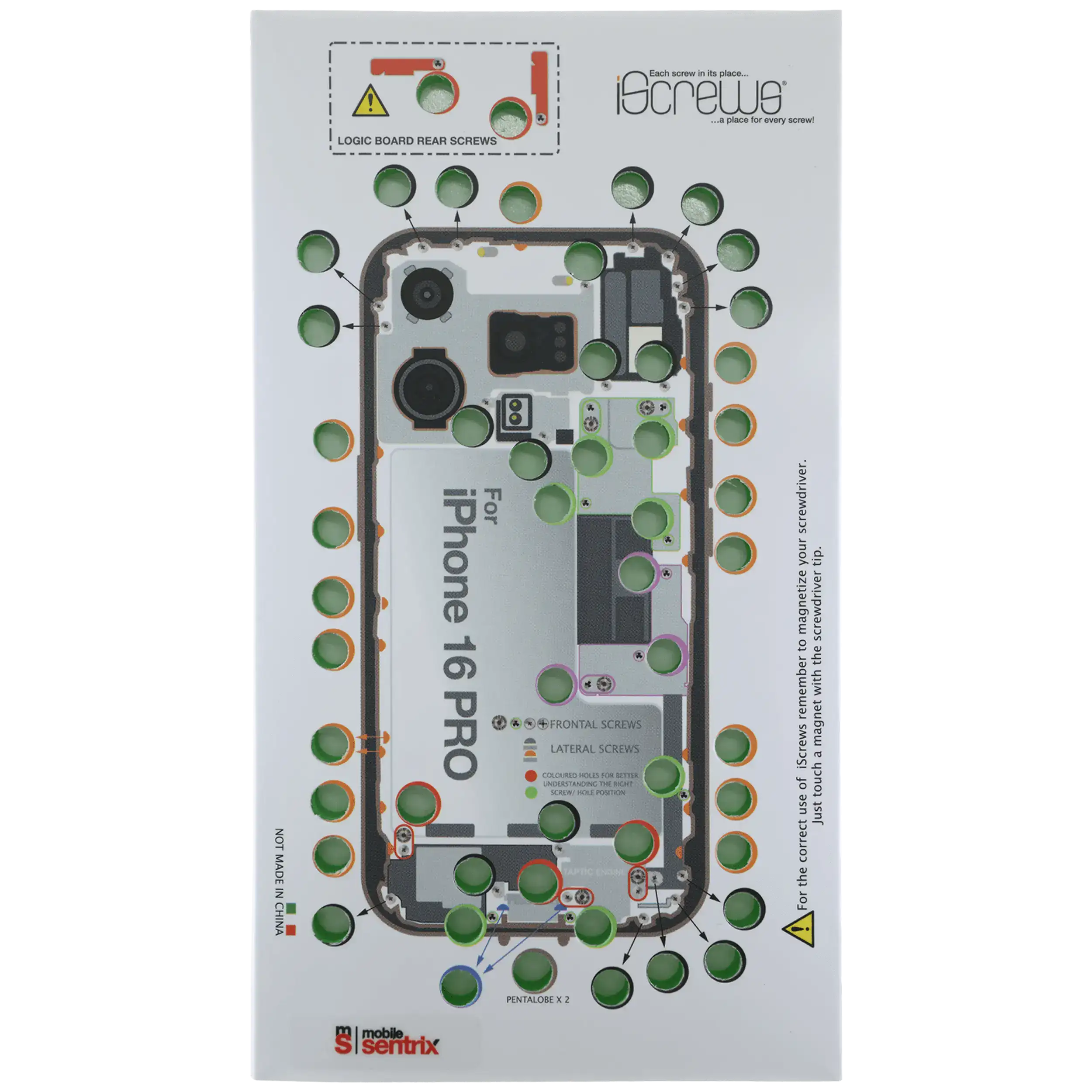 iScrews Position Mat For iPhone 16 Pro (dottorpod)