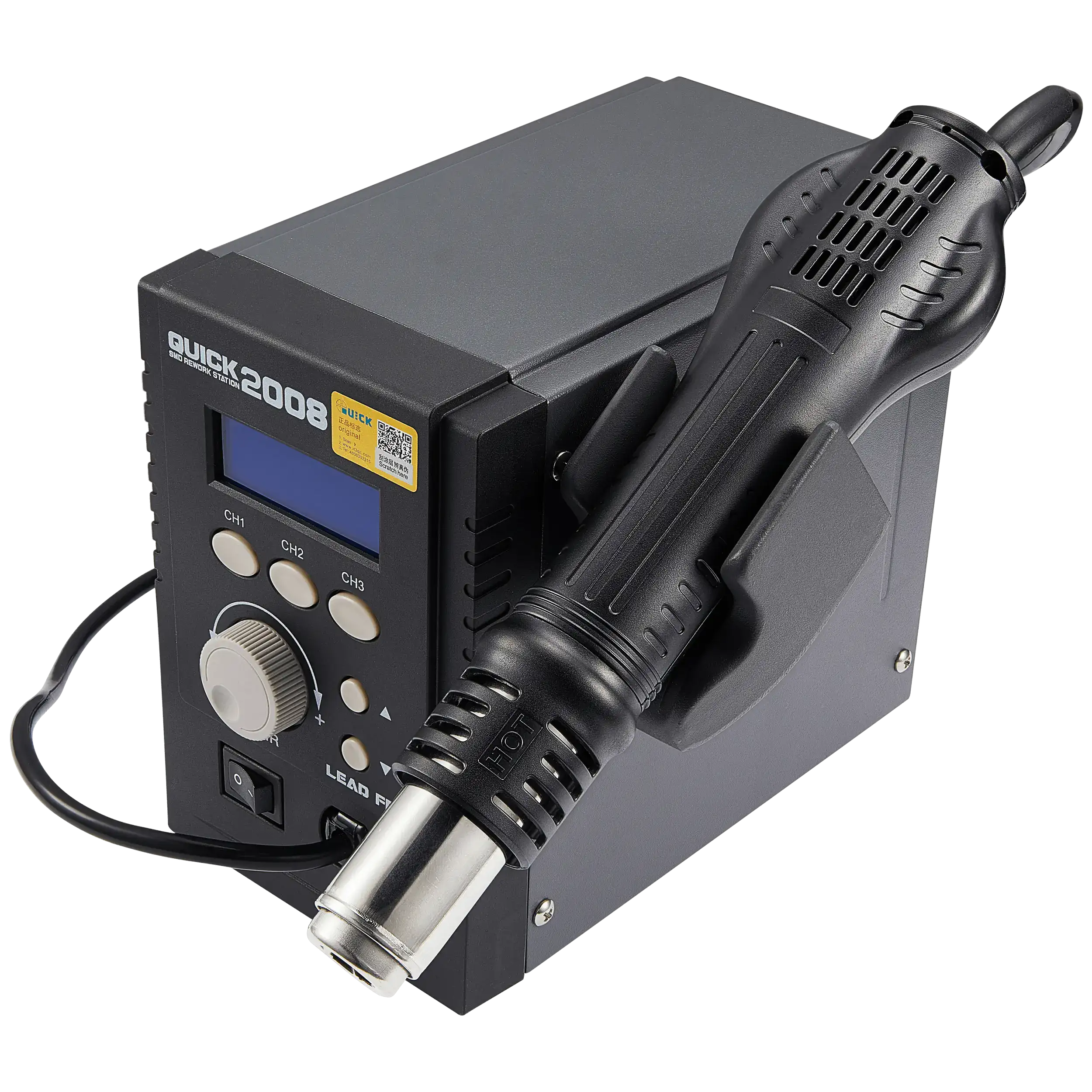 2008 ESD Digital Display Heat Gun Welding Rework Soldering Station (Quick) (220V / EU Version)