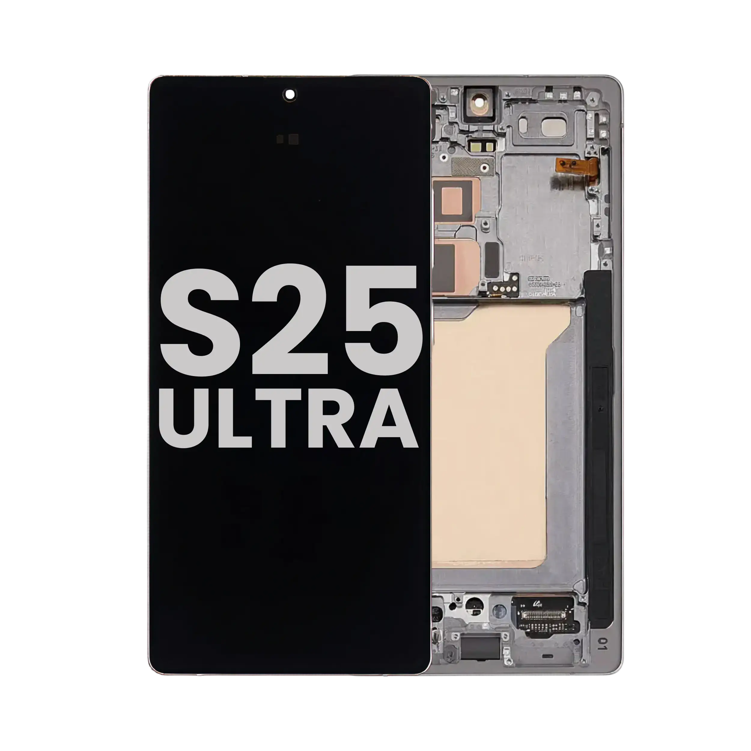 OLED Assembly With Frame For Samsung Galaxy S25 Ultra 5G (Used OEM Pull Grade A) (US & International Version) (Titanium Gray)