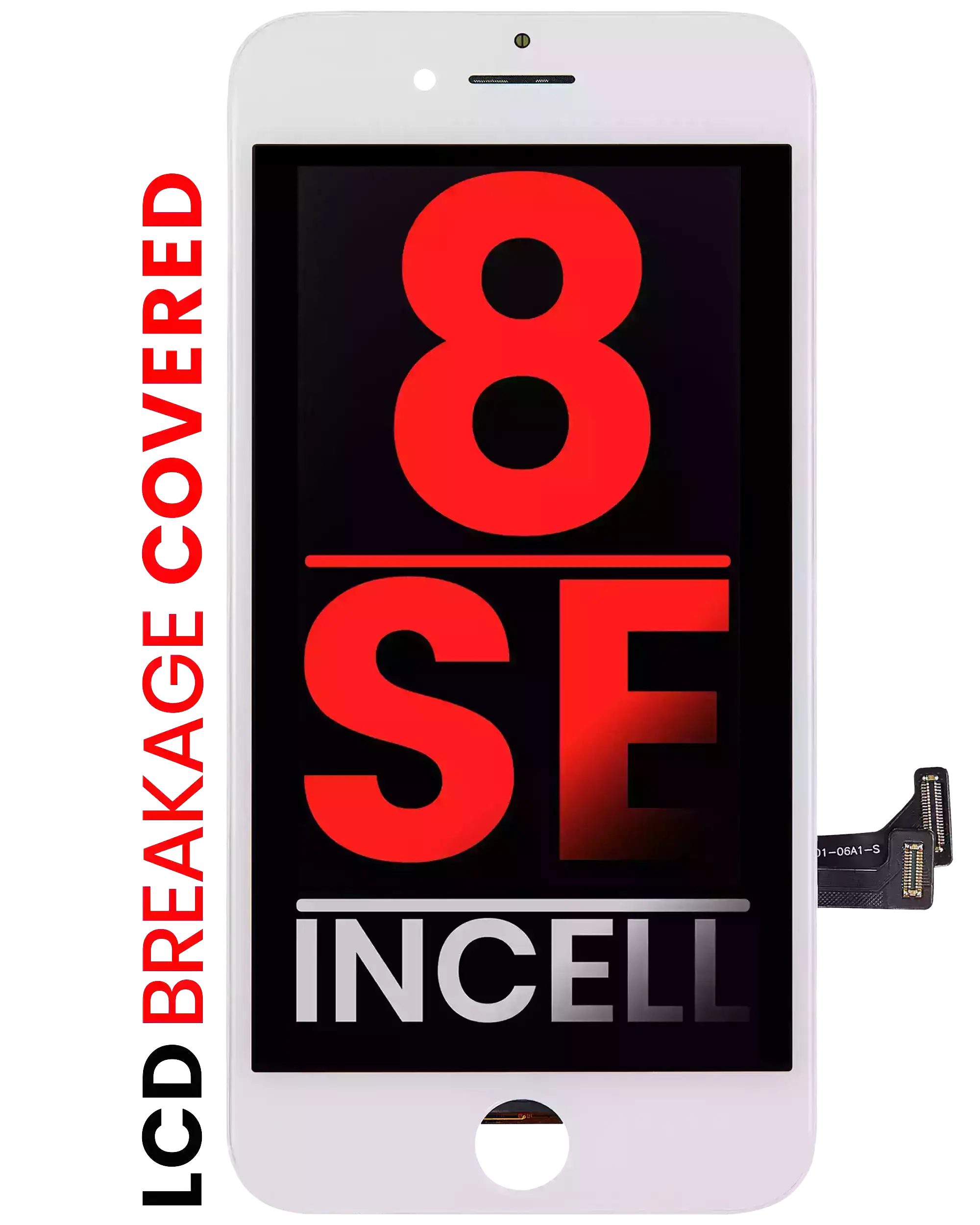 LCD Assembly With Steel Plate For iPhone 8 / SE (2020 / 2022) (Aftermarket Pro: XO7 Incell) (White)