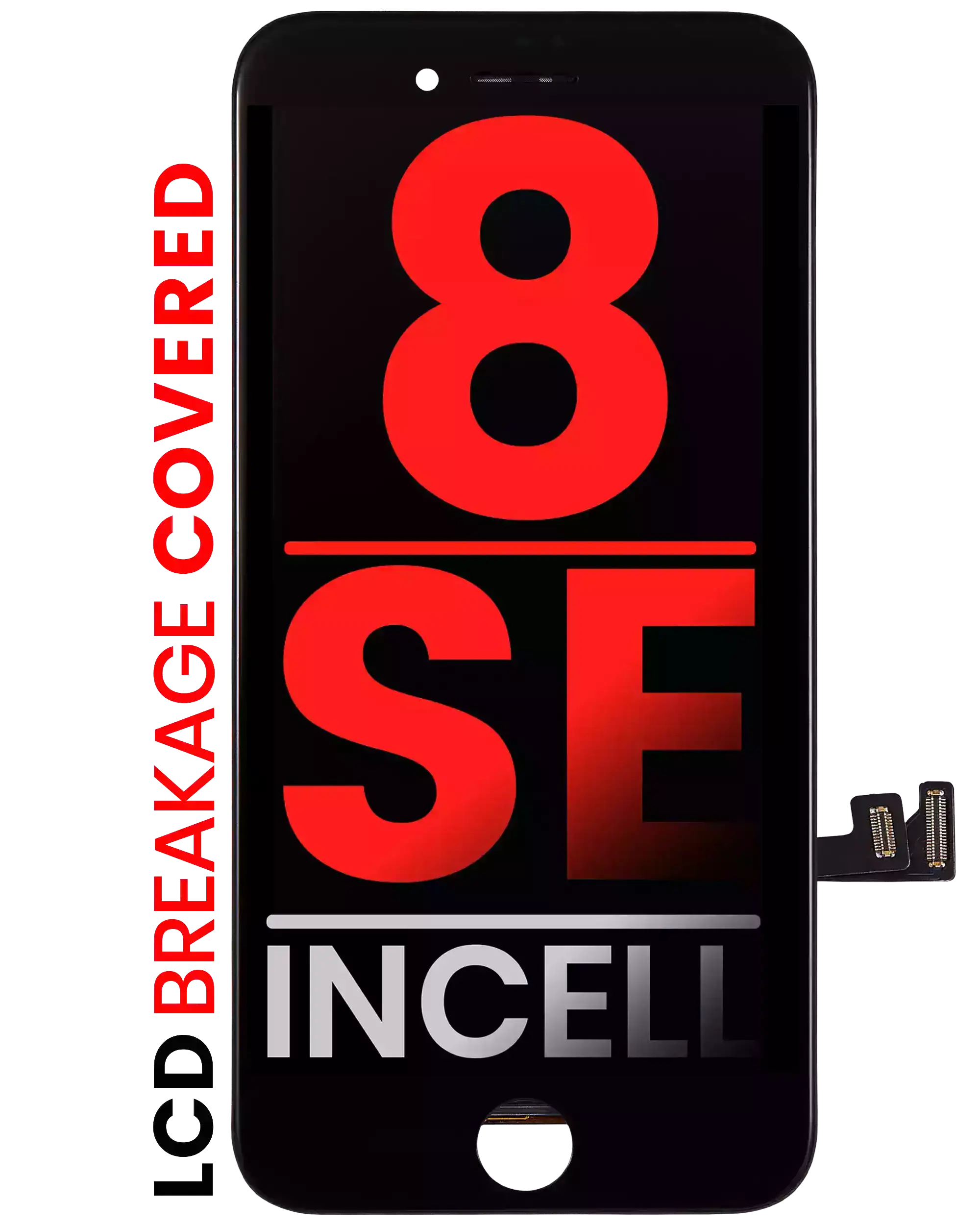 LCD Assembly With Steel Plate For iPhone 8 / SE (2020 / 2022) (Aftermarket Pro: XO7 Incell) (Black)