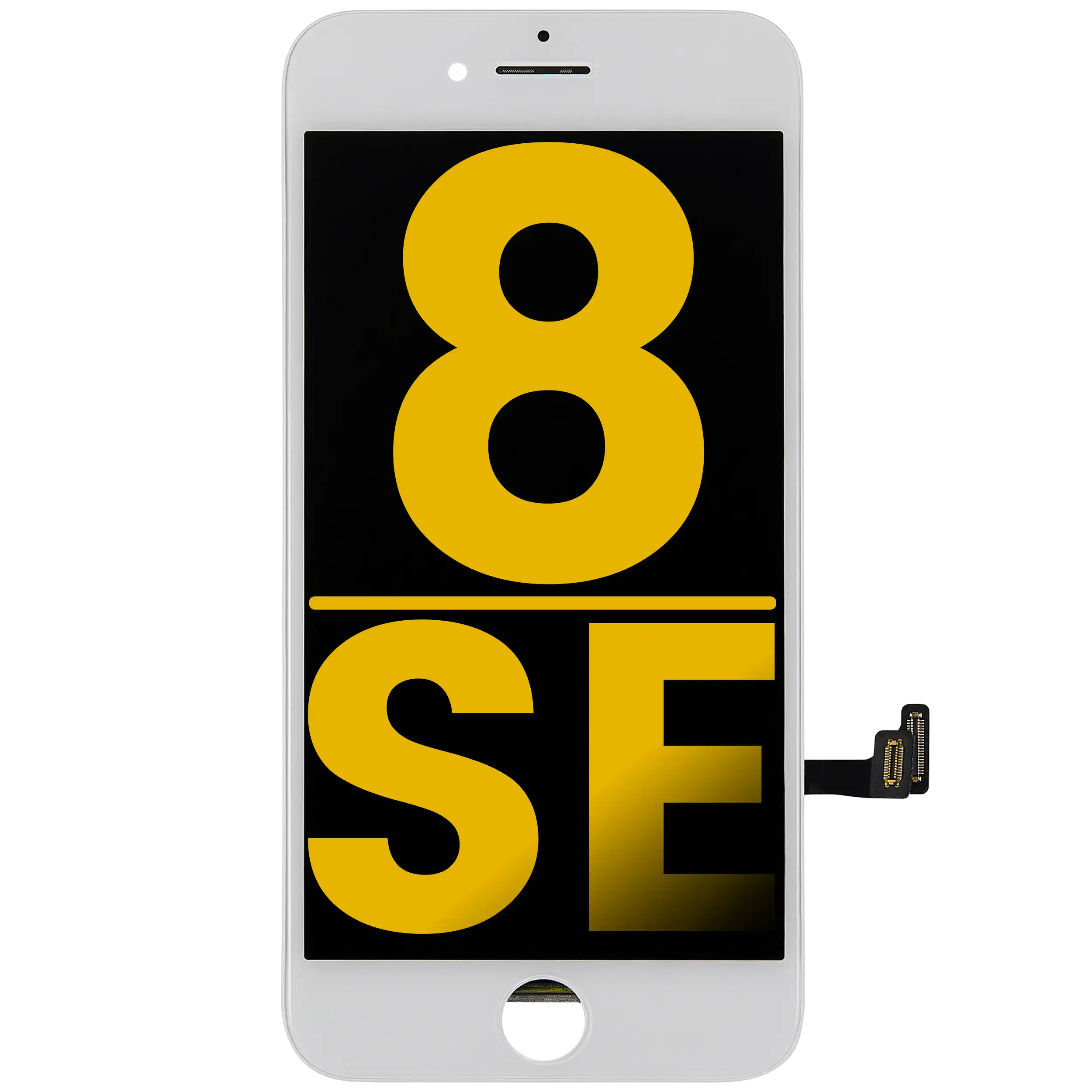 LCD Assembly With Steel Plate For iPhone 8 / SE (2020 / 2022) (Refurbished) (White)