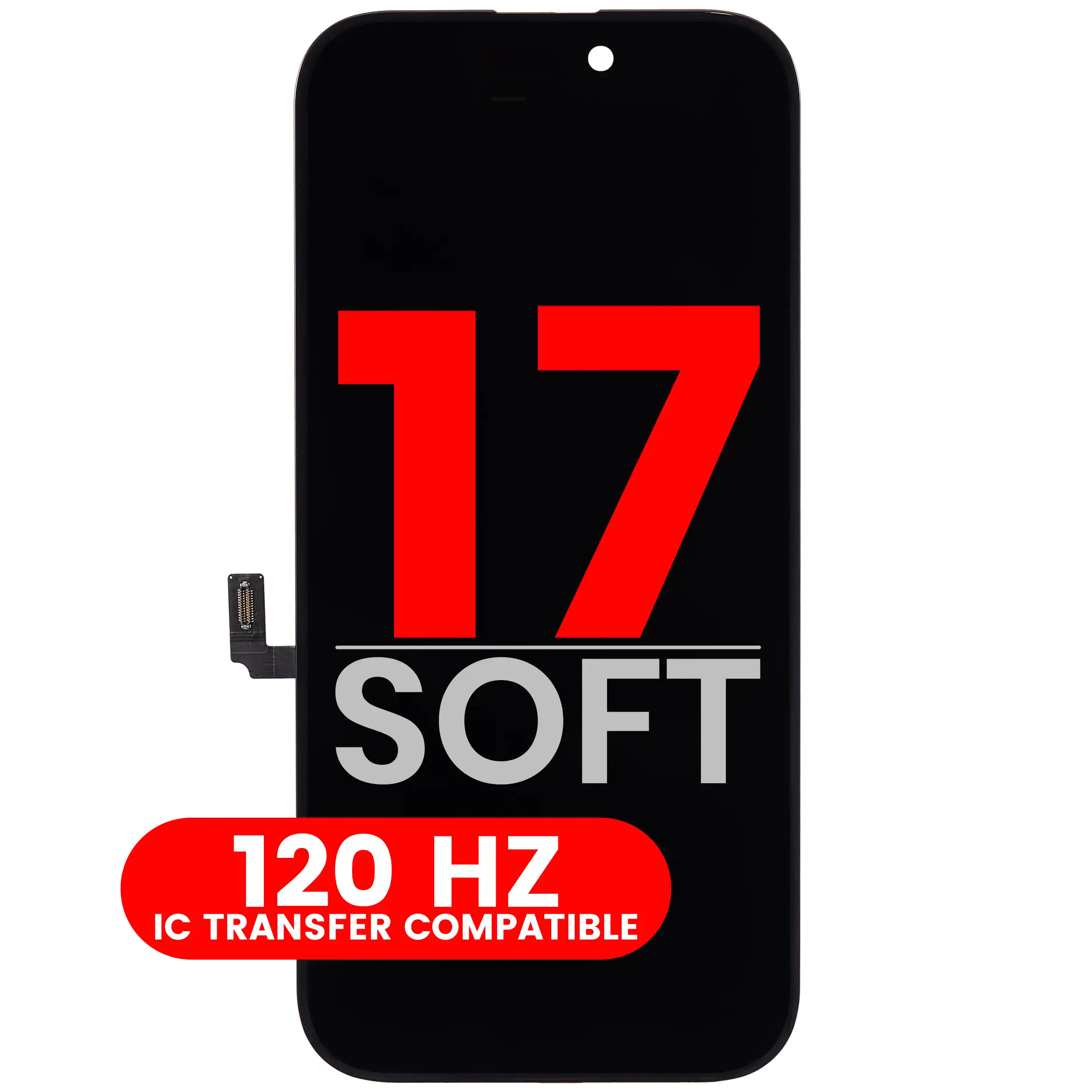 OLED Assembly For iPhone 17 (Aftermarket Plus: Soft) (120HZ)