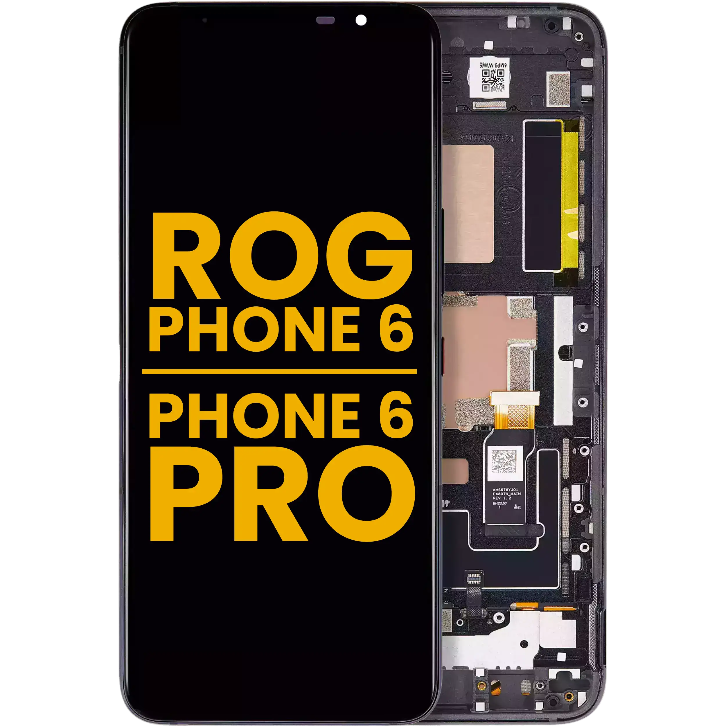 OLED Assembly With Frame For Asus ROG Phone 6 / ROG Phone 6 Pro (Refurbished) (All Colors)
