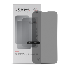 Casper Pro Tempered Glass For iPhone 15 / 16 (10 Pack) (Privacy)