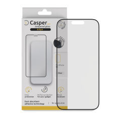 Casper Pro Edge Tempered Glass For iPhone 15 / 16 (Retail Pack) (Clear)