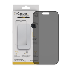 Casper Pro Edge Tempered Glass For iPhone 15 Plus / 16 Plus (Retail Pack) (Privacy)