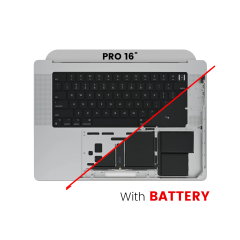 Top Case Assembly With Battery And Keyboard Compatible For MacBook Pro 16" (A2485 / Late 2021) (Used OEM Pull: Grade A) (US Keyboard)  (Space Gray)