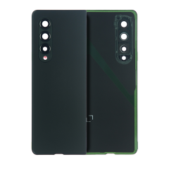 Back Cover Glass With Camera Lens Compatible For Samsung Galaxy Z Fold 3 (Service Pack) (Phantom Black)