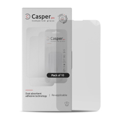 Casper Pro Tempered Glass For iPhone 15 Pro Max (10 Pack) (Clear)
