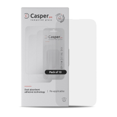 Casper Pro Tempered Glass For iPhone 15 Pro (10 Pack) (Clear)