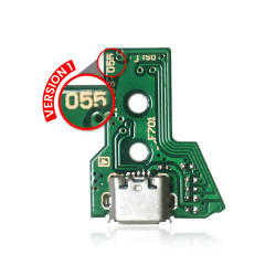 Micro USB Charging Port Board With 12-Pin Flex Cable for PlayStation 4 Controllers (Version 1: JDS-050 / JDS-055) (PART # 1982-708)