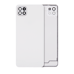 Back cover Glass With Camera Lens Compatible For Samsung Galaxy A22 5G (A226 / 2021) (Aftermarket Plus) (White)