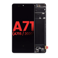 OLED Assembly With Frame For Samsung Galaxy A71 (A715 / 2020) (6.67") (Aftermarket Plus: Soft) (All Colors)