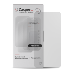 Casper Pro Tempered Glass For iPhone 15 Plus / 16 Plus (10 Pack) (Matte)