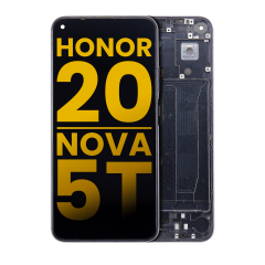LCD Assembly With Frame For Huawei Honor 20 / Nova 5T (Refurbished) (Midnight Black)