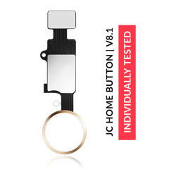 Home Button Solution Compatible For iPhone 7 / 7 Plus / 8 / 8 Plus / SE (2020) / SE (2022) (Gold) (Version 8.1 / JC / Individually Tested For Functionality)