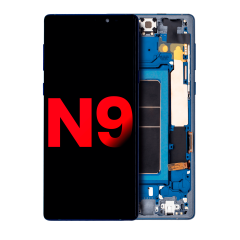 OLED Assembly With Frame Compatible For Samsung Galaxy Note 9 (Aftermarket Plus) (Ocean Blue)