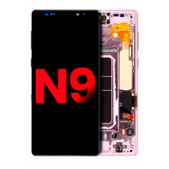 OLED Assembly With Frame Compatible For Samsung Galaxy Note 9 (Aftermarket Plus) (Lavender Purple)