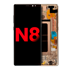 OLED Assembly With Frame Compatible For Samsung Galaxy Note 8 (Aftermarket Plus) (Maple Gold)