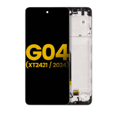 LCD Assembly With Frame For Motorola Moto G04 (XT2421 / 2024) (Refurbished) (All Colors)
