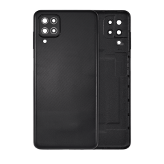 Back Cover Glass With Camera Lens Compatible For Samsung Galaxy A12 (A125 / 2020) (Aftermarket Plus)  (Black)