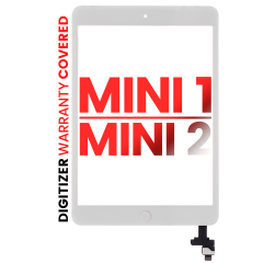 Digitizer With IC Chip & Home Button Pre-Installed For iPad Mini 1 / iPad Mini 2 (Aftermarket Pro: XO7) (White)