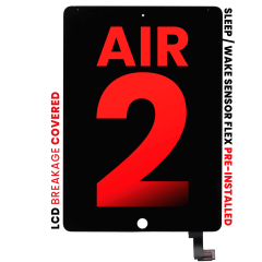LCD Assembly With Digitizer For iPad Air 2 (Sleep / Wake Sensor Flex Pre-Installed) (Aftermarket Pro: XO7-2) (Black)