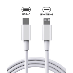 USB-C to Lightning Cable For iPhone / iPad (1 m / 3 ft) (OEM Grade A) (Bulk Packaging) (50 Pack)