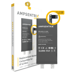 Replacement Battery Core with Universal Tag-On Flex For iPhone 12 Mini (Spot Welding Required) (AmpSentrix Core)