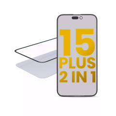 2 in 1 (Front Glass + OCA Pre-Installed) Compatible For iPhone 15 Plus (2 Pack) (OCA Master)