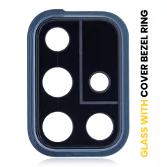 Back Camera Lens With Cover Bezel Ring For Samsung Galaxy A71 (A715 / 2020) (Prism Crush Black)