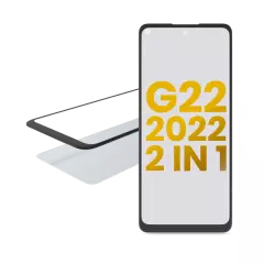 2 in 1 Front Glass With OCA Pre-Installed Compatible For Motorola Moto G22 (XT2231 / 2022)