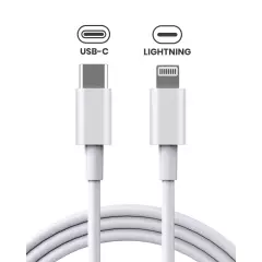 USB-C to Lightning Cable For iPhone / iPad (1 m / 3 ft) (OEM Grade New) (Bulk Packaging) (10 Pack)