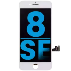 LCD Assembly With Steel Plate For iPhone 8 / SE (2020 / 2022) (Aftermarket: AQ7) (White)
