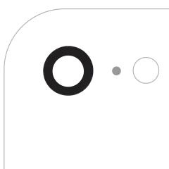 Back Camera Lens With Adhesive (Glass Only) For iPhone 7 / 8 / SE (2020) / SE (2022) (All Colors) (10 Pack) (Real Sapphire / Premium)