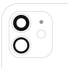 Back Camera Lens (Glass Only) With Adhesive For iPhone 12 / 12 Mini (2 Piece Set) (Aftermarket Plus) (10 Pack)