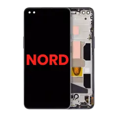 OLED Assembly With Frame For OnePlus Nord (Aftermarket Plus) (Gray Onyx)