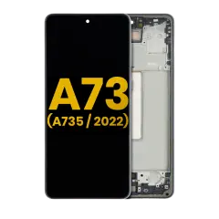OLED Assembly With Frame Compatible For Samsung Galaxy A73 (A735 / 2022) (Refurbished) (Gray)