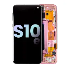 OLED Assembly With Frame Compatible For Samsung Galaxy S10E (Service Pack) (Flamingo Pink)