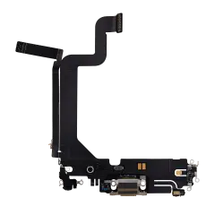Charging Port Flex Cable Compatible For iPhone 14 Pro Max (Used OEM Pull) (Gold)