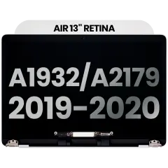 Complete LCD Display Assembly For MacBook Air 13" A1932 (2019) / A2179 (2020) (Used OEM Pull: Grade B) (Silver)