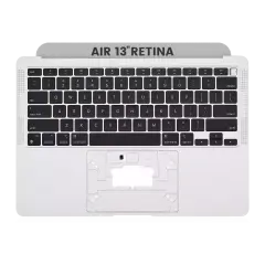 Top Case With Keyboard For MacBook Air 13" A2337 (2020)  (Used OEM Pull: Grade New) (US Keyboard) (Silver)