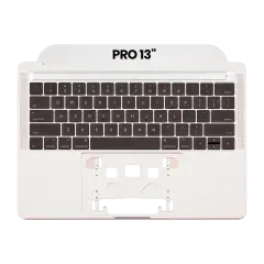 Top Case With Keyboard For MacBook Pro 13" A1706 (2016-2017) (US English) (Used OEM Pull: Grade New) (Silver)